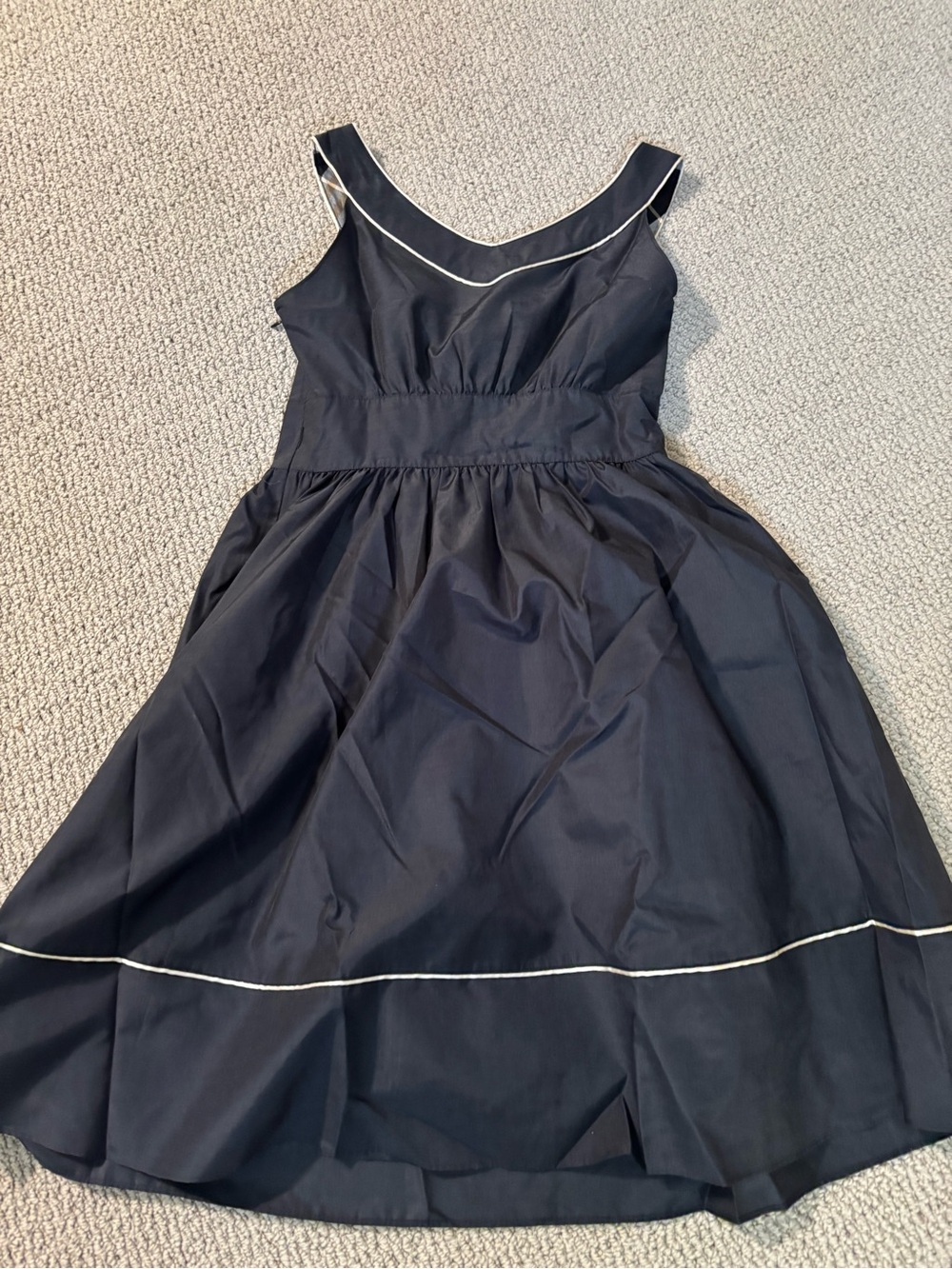 Burberry London blue label black  Fit-and-Flare Dress with beige  Piping